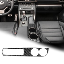 AIRSPEED for Lexus is Gear Shift Panel Cup Holder Frame Cover Soft Carbon Fiber Interior Trim Accessories for Lexus IS250 IS300 IS350 IS200T 2013-2019