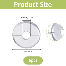 SUPERFINDINGS Plastic Radiator Escutcheon Water Pipe Cover Plumbing Covers Plates Flange Radiator Pipe Cover Decoration for Bathroom Air Pot Extractors Conditioning Holes Sliver