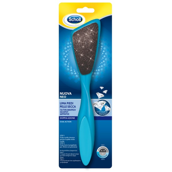 Scholl Diamond Crystal Double Foot File Corn Callus Smooth Surface