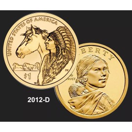 2012-D  $1  Native American Sacagawea Golden Dollar Uncirculated