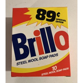 Brillo Vintage Late 1970s Brillo Steel Wool Pads Full Box NOS 10 Pads Unused Graphics