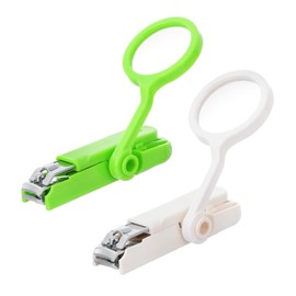 Vaguelly 2pcs Glass Toenail Cutter and Fingernail Clipper Precision Pedicure Tool for Home and for Thick Nails Includes and Designs