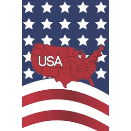 USA: Patriotic Notebook with USA 50 States and Stars & Stripes