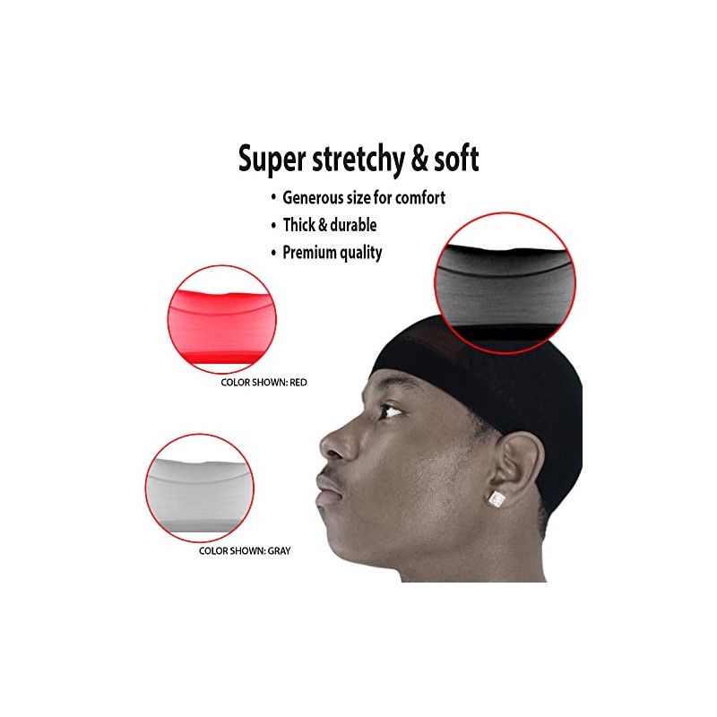 4 Pcs Wave Cap Stocking Caps Stretch Compression Long Lasting