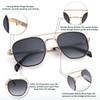 FEISEDY Women Men Square Pilot Sunglasses Gradient Lens Retro Small