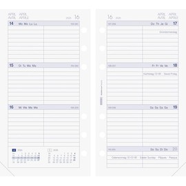 BRUNNEN Filius Weekly Calendar (2025), 2 Pages = 1 Week, 93 × 172 mm, 144 Pages