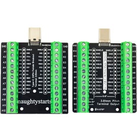 naughtystarts USB Type C Breakout Board Male and Female Plug 24 Pin Full Pins 2 Types Output with 0.15" Terminal Connector