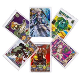 AKUXO Card Protectors Cards Sleeves Top Loaders 10 Hard Acrylic Card Protector Clear Card Brick + 2 Display Stand Fit for Trading Cards,Standard Sports Cards,Baseball Card Holder Cases Collectibles