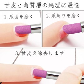 Forahome Stone Pusher, 4 Colors, Easy to Use, Pen Type, Cuticle Pusher for Cuticle Treatment, Details, Sanding, Ceramic Pusher, Cuticle Treatment, Nail Cuticle Care Tool, Portable (Set of 4 Colors)