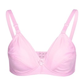 Tnfeeon Cotton Maternity Bra Open Front Nursing Bra Pregnant Nursing Bra for Breastfeeding, pink