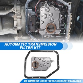 ACROPIX Automatic Transmission Filter Kit c-vT Oil Cooler Filter Oil Pan Gasket Kit for Toyota Corolla 1985-1992 No.3533002010 3533012011-2 Pack