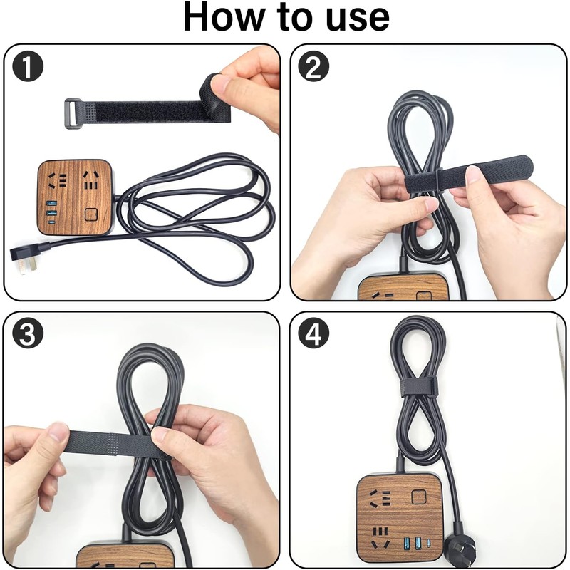 Correas Scratch de 40 unidades, cable negro 2 cm x