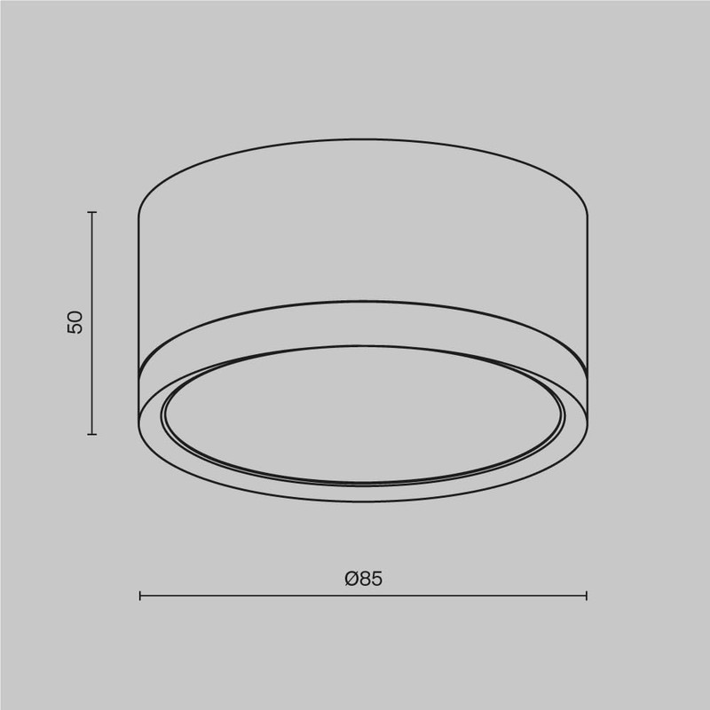 MAYTONI DECORATIVE LIGHTING Ceiling Spotlight Hoop Black IP 20 GX53