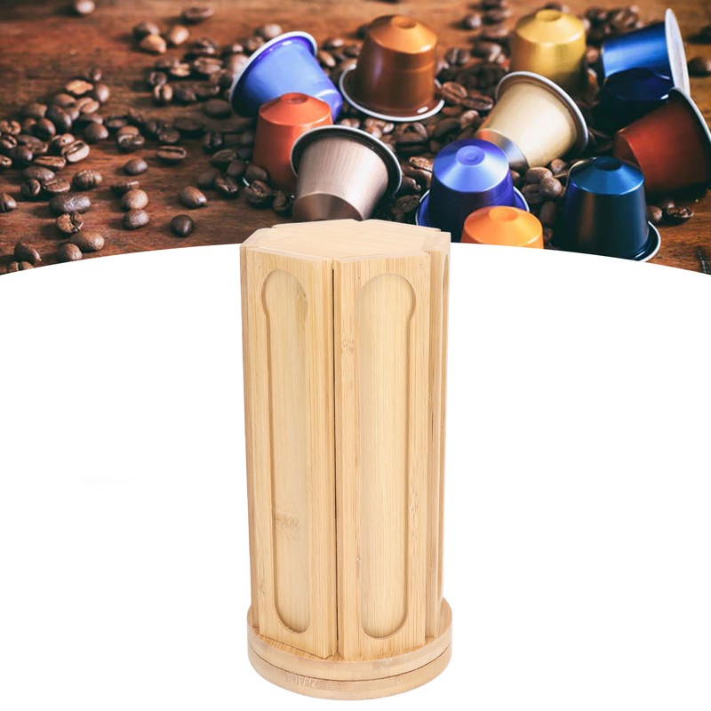 Rotatable Coffee Capsule Storage Rack 36 Grids Large Capacity Coffee