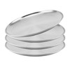 Stainless Steel Plates, 4 Pcs Lightweight Metal Plate, 26cm Unbreakable