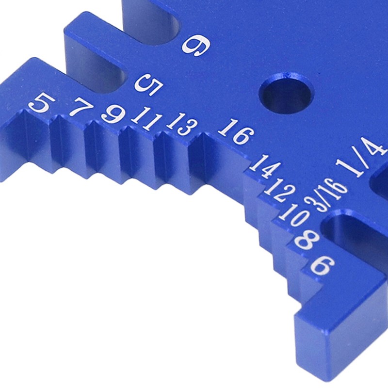 Dovetail Jig Tenon Caliper Aluminum Metric Imperial Scale Card Measuring