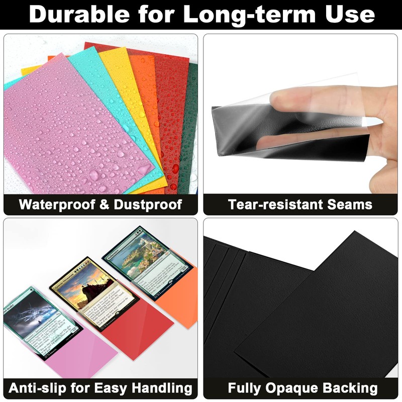 Black Card Sleeves 200 Pack Compatible with MTG Card Sleeves