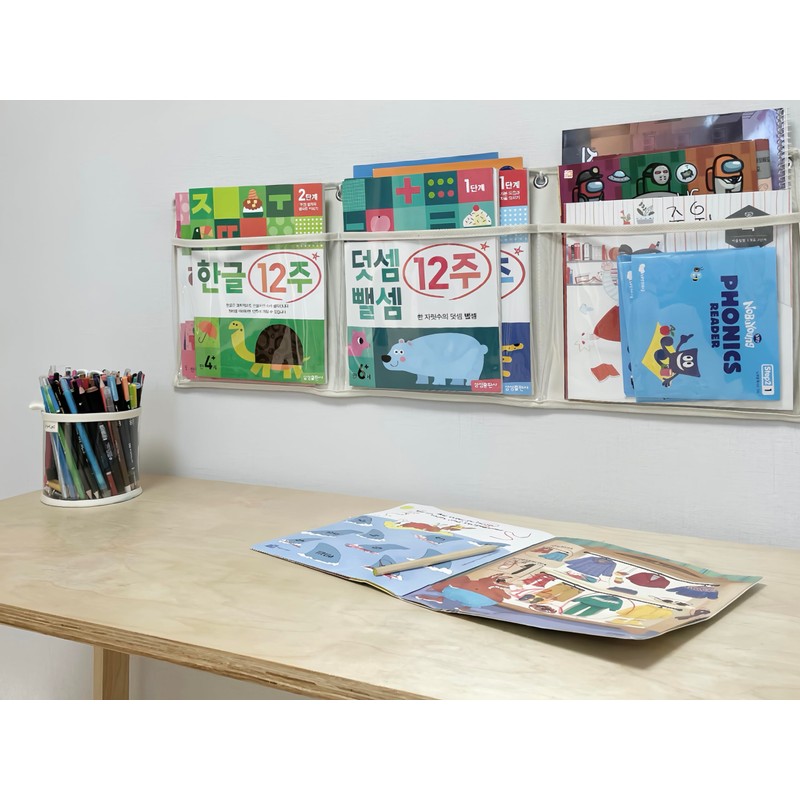 pixiepoche Wall-Mounted Bookshelf Space-Saving, Child-Friendly Book Storage Solution