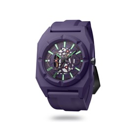doublÉ-Standard SKÉLÉTON Fashion Watch for Men & Women, Waterproof Quartz Design, Perfect for Fashion Trendsetters, Stylish Watch to Match Outfits ((Purple))
