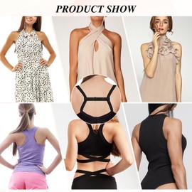Tyqour 6 Pcs Bra Strap Holder Adjustable Invisible Bra Straps Bra Hooks for Racerback Bra Accessories Bra Strap Clips for the Back