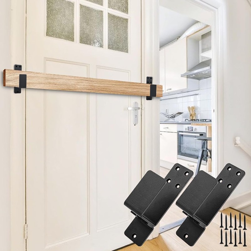 2 Pack Door Barricade Brackets for 2 X 4 Lumber,