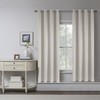 KEQIAOSUOCAI Completely 100% Blackout Linen Textured Grommet Curtains (Light Beige,2