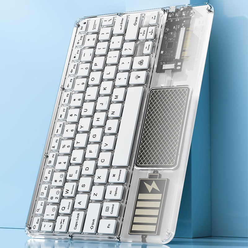 Wireless Bluetooth Keyboard Multifunctional Acrylic Keyboard for Windows for Android