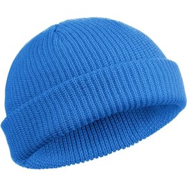 JILANI HANDICRAFT Trawler Beanie Winter Fisherman Beanie for Men Knit Cuff Unisex Skullcap (Acrylic, Aqua Blue)