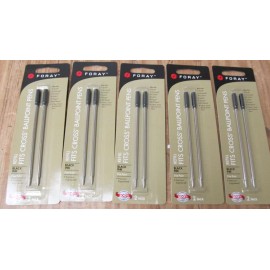 Foray Lot 10 (5  packs of 2) FORAY 875-935 Ballpoint Refill Black Ink FINE Point