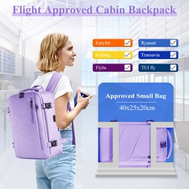 Gluckstar For Ryanair/Eurowings/Wizz Hand Luggage 40 x 20 x 25 Backpack, Hand Luggage Airplane, Travel Backpack with 15 Inch Laptop Compartment Bag, Cabin Backpack Carry on Luggage Travel Backpack 20