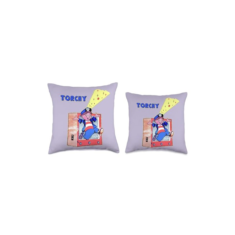 Torchy Retro Kids TV Throw Pillow