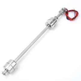 Water Level Sensor, 12 V Ball Float Switch, Double Ball Stainless Steel Level Sensor Float Switch for Water Tank, Pool and Aquarium (Float 250 mm) (Floating Body 250 mm)