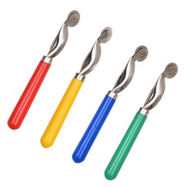 4 Pieces Tracing Wheel Metal Tracing Wheel Sewing Tracing Wheel Pounce Wheel Overstitch Wheel Perforator Wheel Cardboard Perforator Wheel with Plastic Handle(Multicolor, 15.5cm)