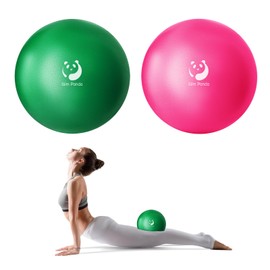 Slim Panda Gymnastikball Klein,23-25cm Pilates Ball mit Aufblasbarem Strohhalm,Soft Yoga Ball Exercise Aufblasbarer Ball für Senioren Therapie,Hause,Fitness,Balance Training