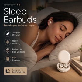 Bluetooth Sleep Earbuds for Side Sleepers – Lightweight Noise Blocking Headphones for Comfortable Rest