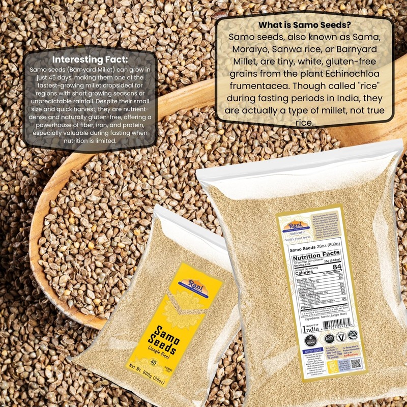 Rani Samo Seeds Whole 28oz (800g) Bulk ~ Japanese barnyard