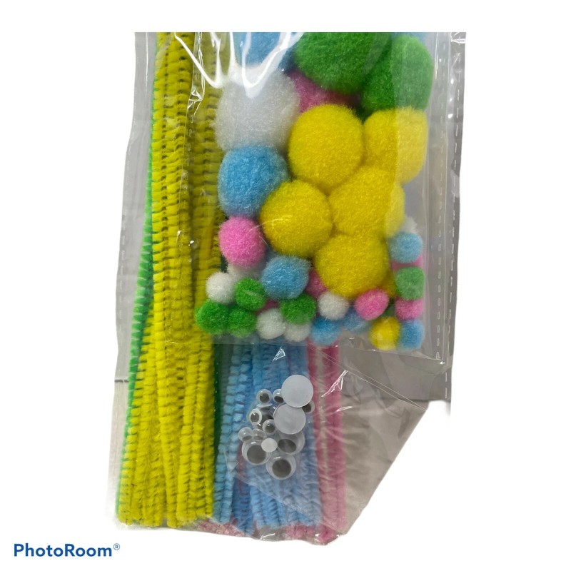 CHENILLE STEM CRAFT SET (36 steams/16 eyes/50 pomps