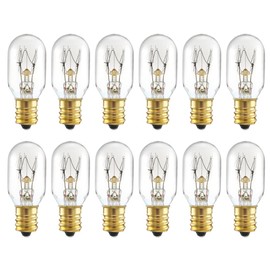 Vinkoe Kitchen 25 Watt Salt Lamp Bulbs Himalayan Original Replacement Light Bulbs Incandescent Candelabra Bulbs E12 Socket-12 Pack