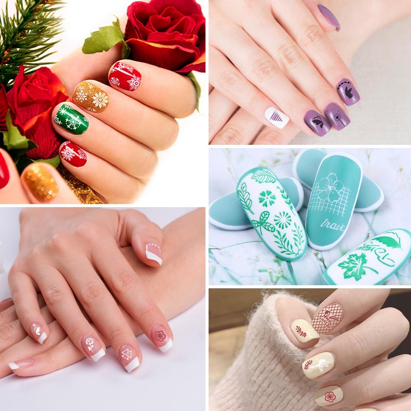 Nail Art Stamping Kit 8 Pezzi Nail Art Stamping Piatti