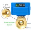 U.S. Solid 1 1/4" Motor Ball Valve Brass 2 Way