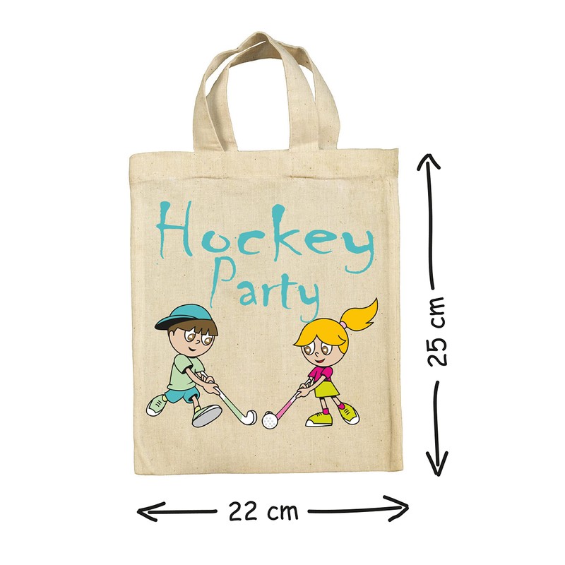 clothinx Sustainable Party Bag Bag Set with Birthday Theme Hockey