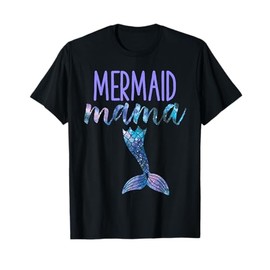 Mermaid Mama Cute Funny Matching Mermaid Birthday Party T-Shirt