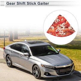 RATCHROLL 1 Pcs Universal Gear Shift Stick Gaiter Decoration 25x3x20cm/9.84"x1.18"x7.87" Gear Stick Knob Cover Boot Shift Cover Nylon Fabric,Aluminum Alloy Red