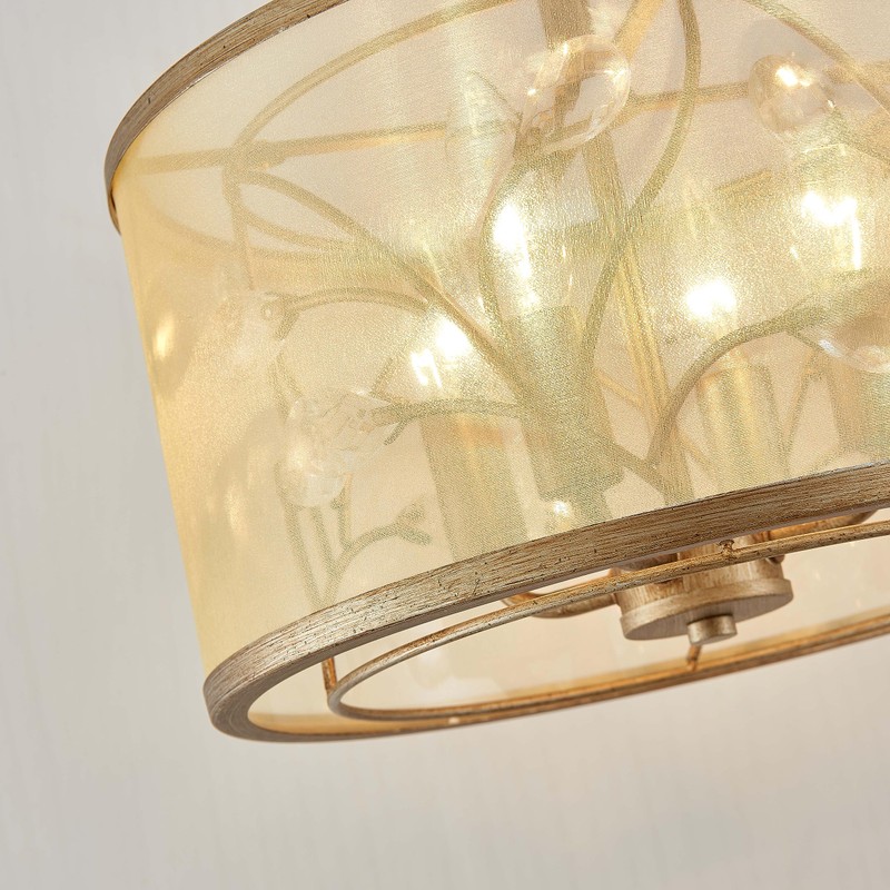 AGV LIGHTING CL022 K9 Crystal Semi Flush Mount Ceiling Light