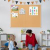 AMUSIGHT Double-Sided Large Cork Board, 48" x 36" Foldable Hanging