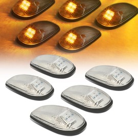DNA Motoring CBL-DR99-CH-Y LED Cab Roof Top Marker Lights X 5 [For 99-02 Dodge Ram 1500/2500/3500]