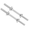 Metal Threaded Dumbbell Handles Chrome Grip - 16 x 1