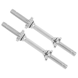 Metal Threaded Dumbbell Handles Chrome Grip - 16 x 1 inch