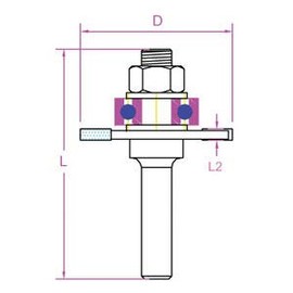 Projahn Lens Slotting Cutter With Diameter 40 mm/Length 59 mm; 2.5 mm 332154025