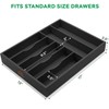 Bamboo Kitchen Drawer Organizer - Silverware Organize and Cutlery Tray